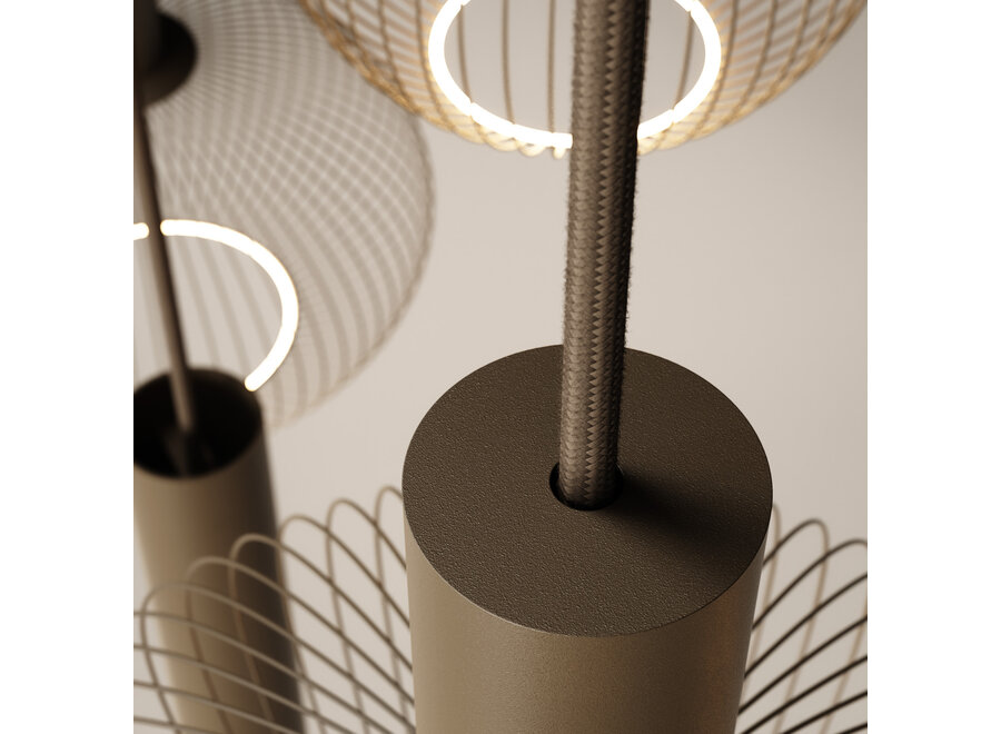 Hängelampe 'Como' - Platinum - 8 lichts lichtpakket