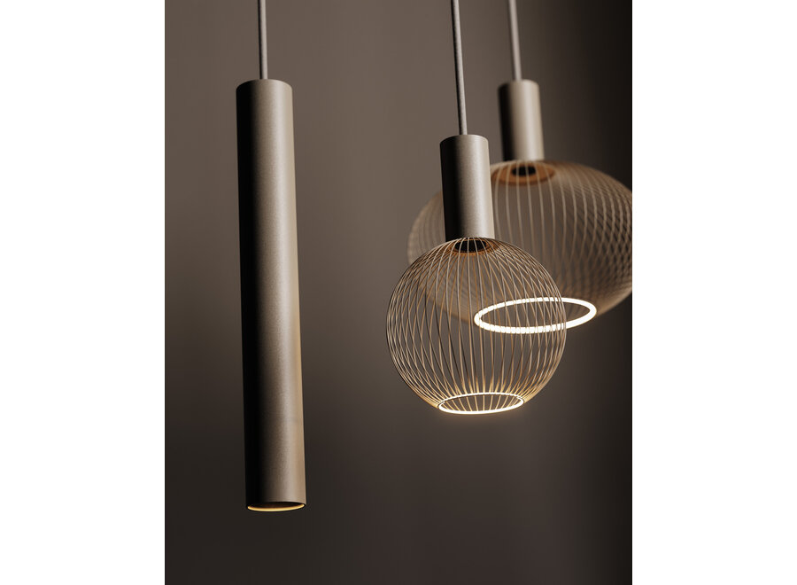 Lampe suspendue 'Como' - Quartz - 8 lichts lichtpakket
