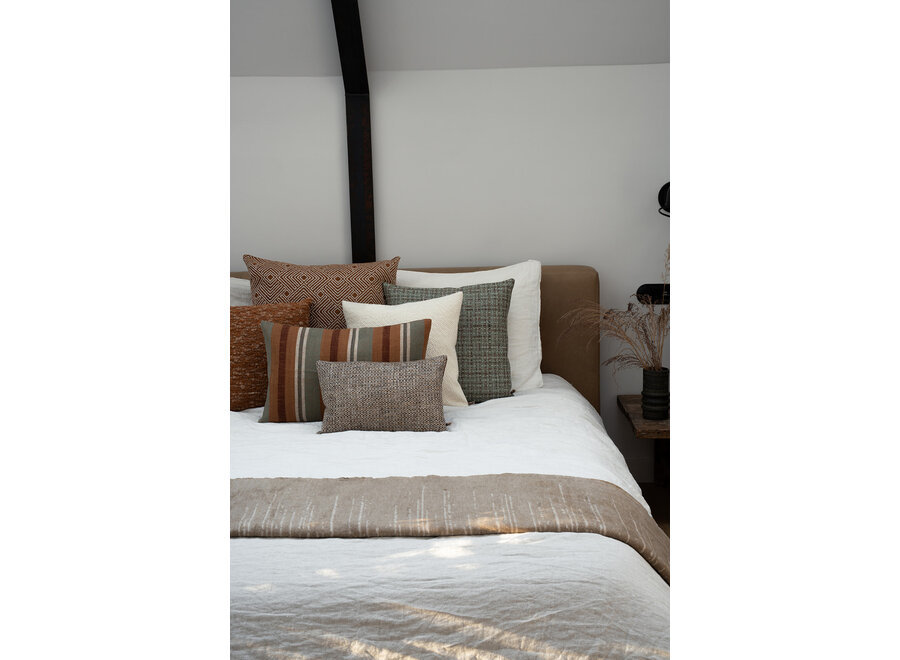 Coussin décoratif Viviano Rust/Dark Mint