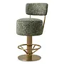 Chaise de comptoir 'Carleton' with back - Camari green