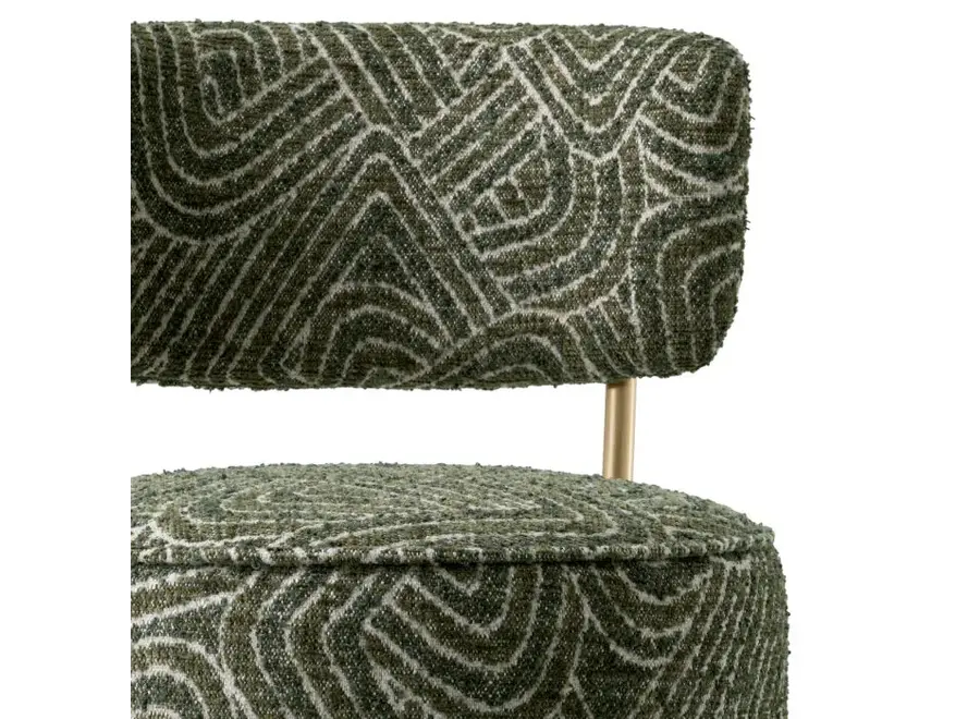 Chaise de comptoir 'Carleton' with back - Camari green