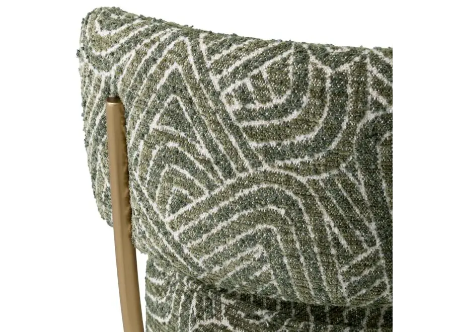 Chaise de comptoir 'Carleton' with back - Camari green