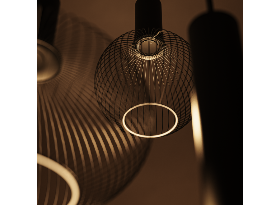 Lampe suspendue 'Como' - Black - 3 lichts lichtpakket