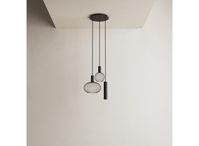Hanglamp 'Como' - Black - 3 lichts lichtpakket
