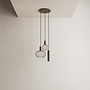 Lampe suspendue 'Como' - Platinum - 3 lichts lichtpakket