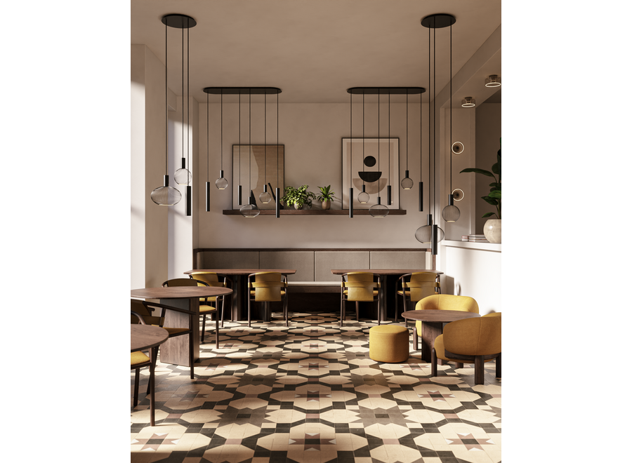 Hanglamp 'Como' - Black - 6 lichts lichtpakket