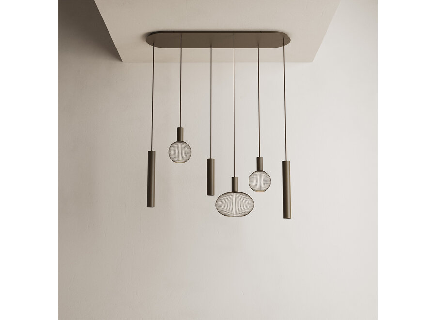 Hängelampe 'Como' - Platinum- 6 lichts lichtpakket