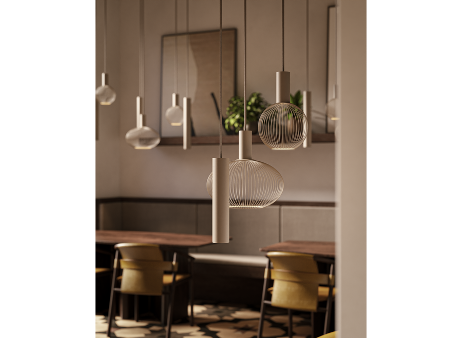 Hanging lamp 'Como' - Quartz - 3 lichts lichtpakket