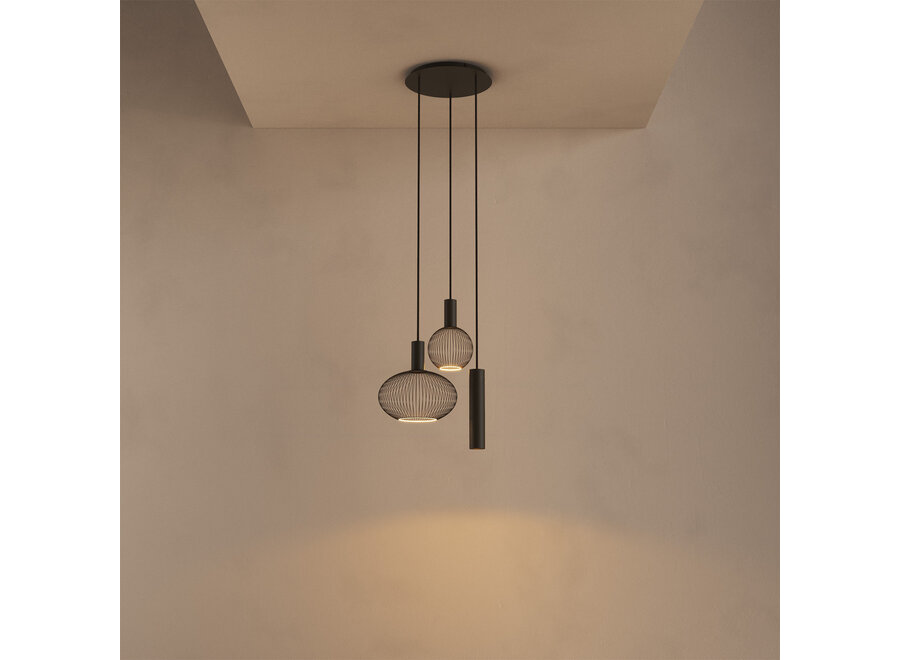 Hängelampe 'Como' - Platinum - 3 lichts lichtpakket