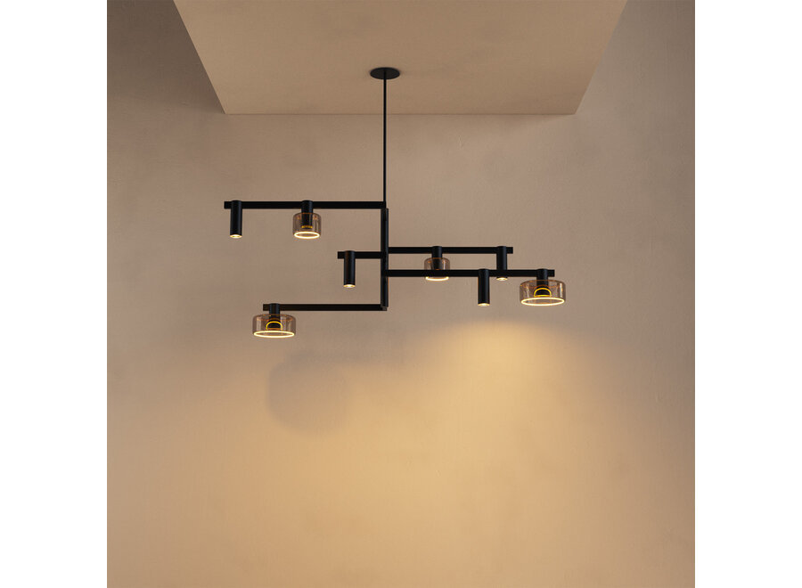 Hängelampe 'Palau' - Black - 8 lichts lichtpakket