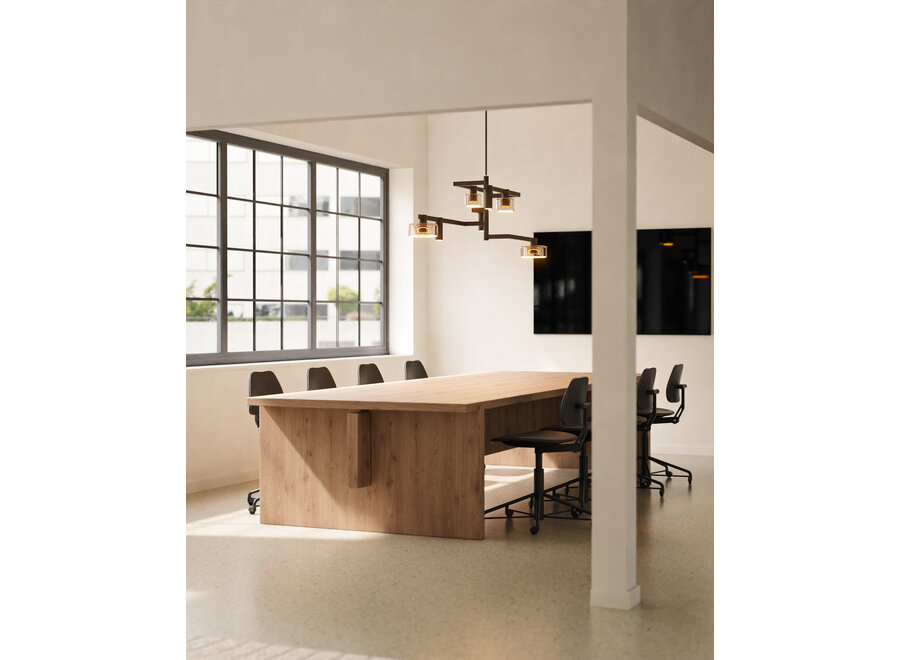 Hanging lamp 'Palau' - Platinum - 8 lichts lichtpakket