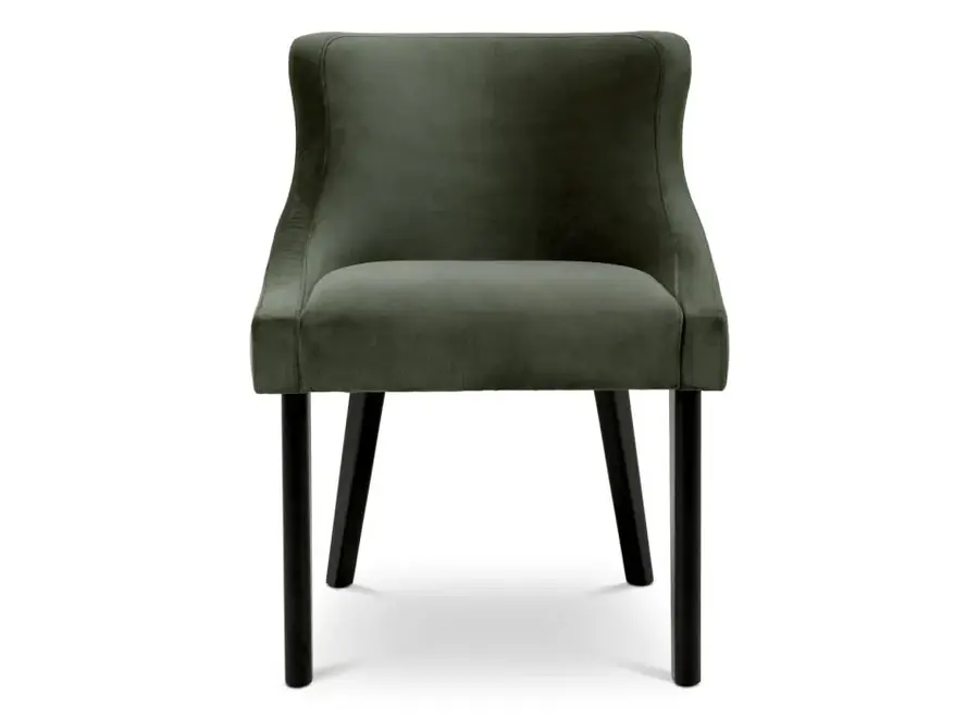 Chaise de salle à manger 'Chavelle' - Torrin green velvet