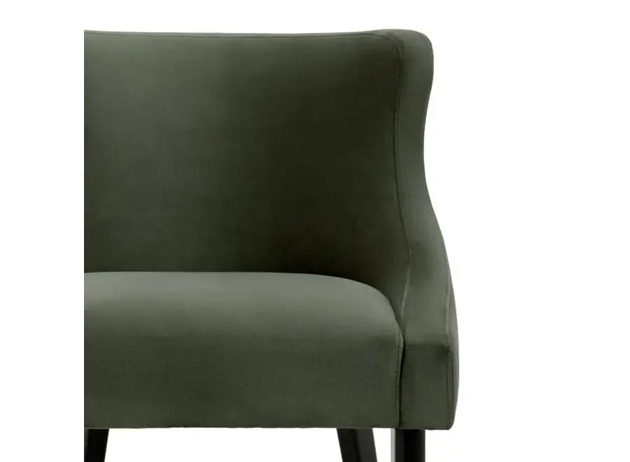 Chaise de salle à manger 'Chavelle' - Torrin green velvet