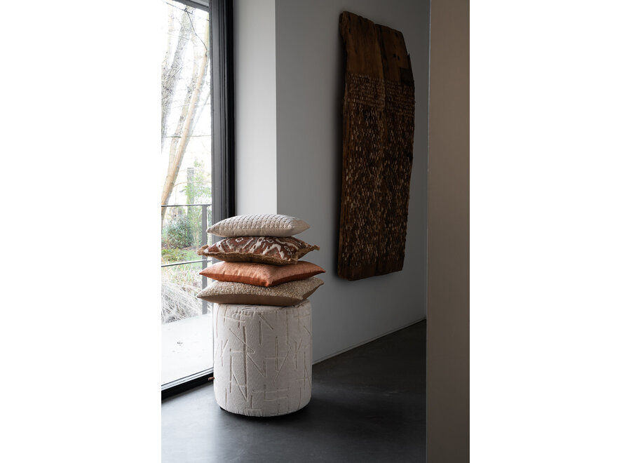 Decorative cushion Silense Copper + Bullion Fringe Dark Gold