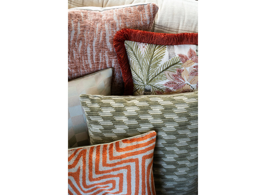 Decorative cushion Zoela Taupe/Brique