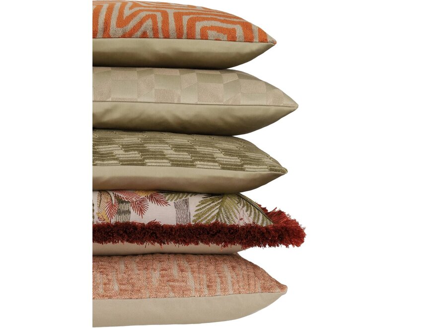 Dekoratives Kissen Zoela Taupe/Brique