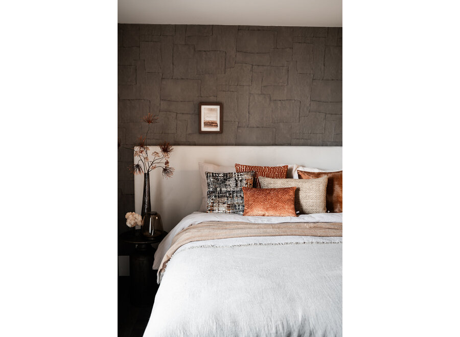 Dekoratives Kissen Quatier - Olive/Orange