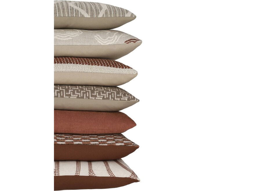 Dekoratives Kissen Maddy Rust + Zipper Sand