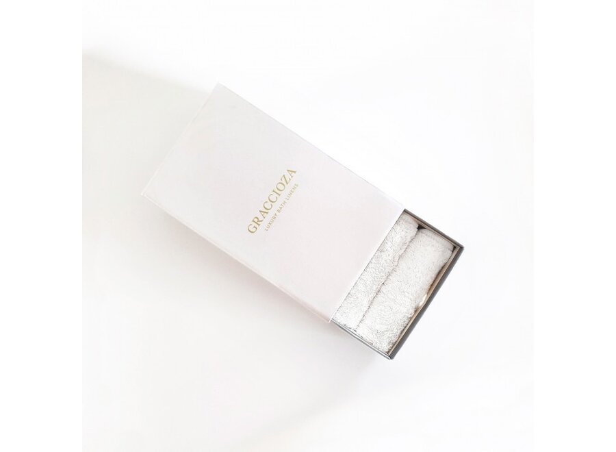 Guest towels 'Long Double Loop' - Set of 5 - White