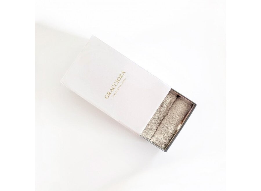 Serviettes invités 'Long Double Loop' - Set of 5 - Fog