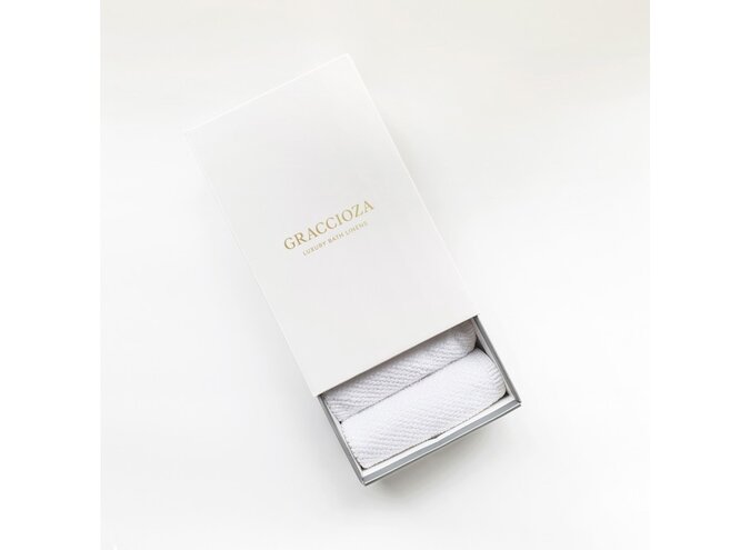 Guest towels 'Bee Waffle' - Set of 5 - White