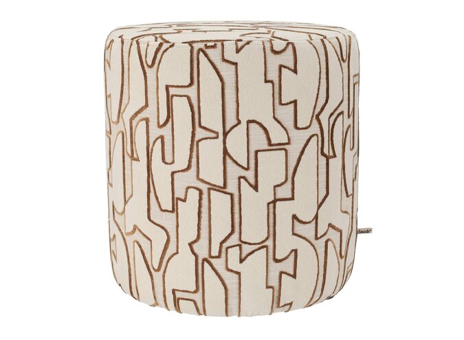 Pouf Seraq Off White/Chocolate