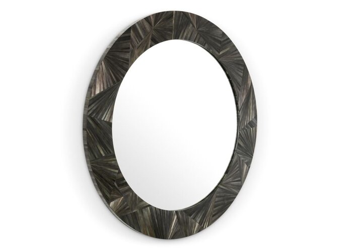 Spiegel Cassara - Straw marquetry charcoal