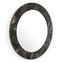 Miroir 'Cassara' - Straw marquetry charcoal