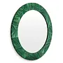 Mirror 'Cassara' - Straw marquetry green