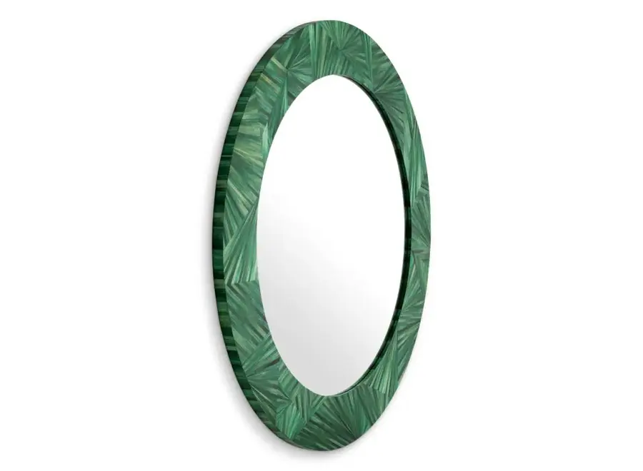 Spiegel 'Cassara' - Straw marquetry green