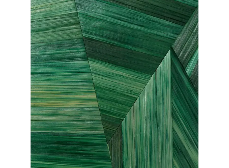 Spiegel 'Cassara' - Straw marquetry green