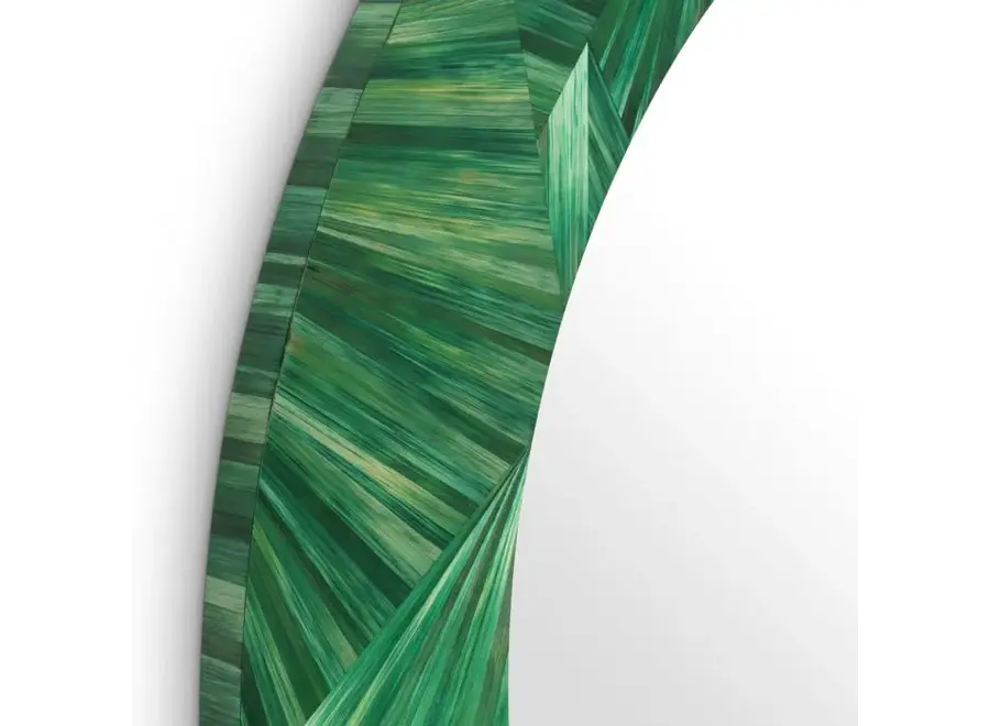 Spiegel 'Cassara' - Straw marquetry green