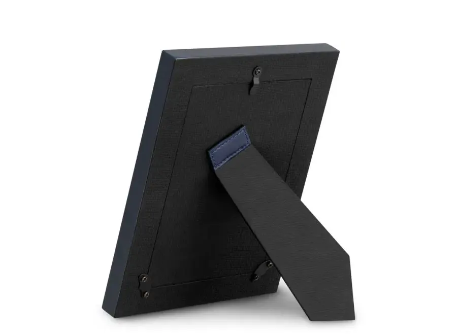 Photo frame 'Nivo' - set of 2 - Blue woven leather