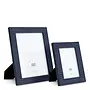 Cadre photo 'Nivo' - set of 2 - Blue woven leather