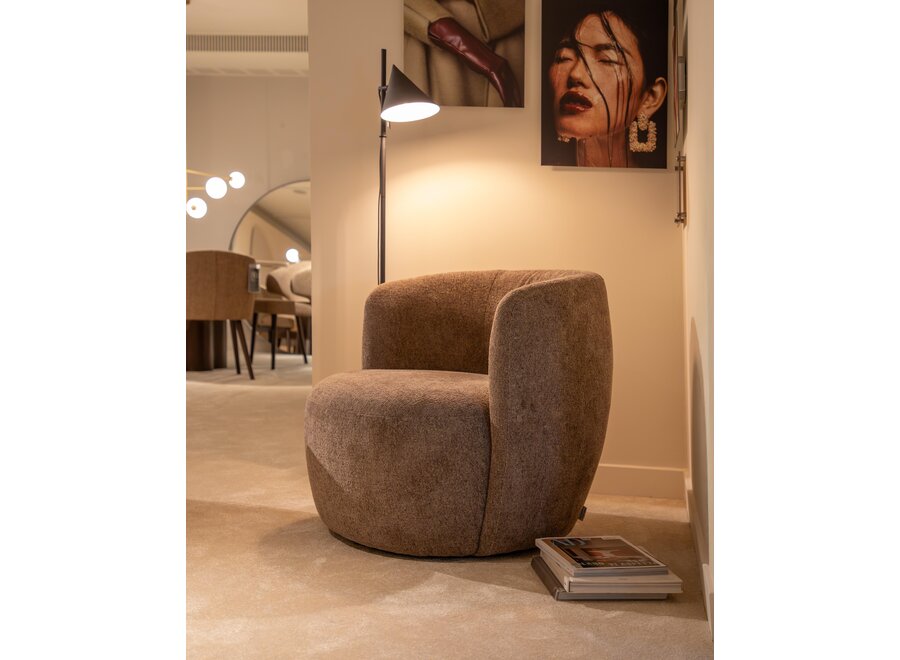 One seater swivel 'Axona' - Brown