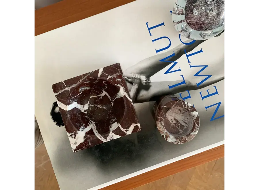 Small square dish - Burgundy