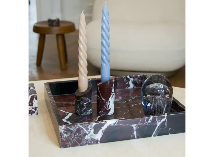 Plateau - Square - Burgundy