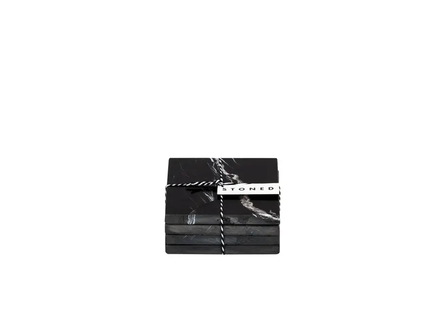Sous-verres - Square - Set of 4 - Black