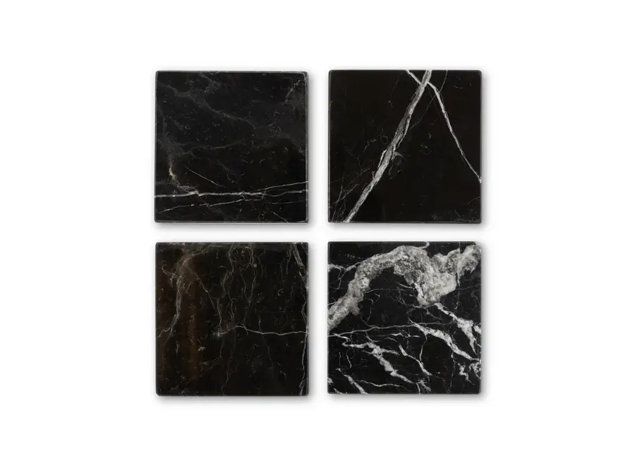 Sous-verres - Square - Set of 4 - Black