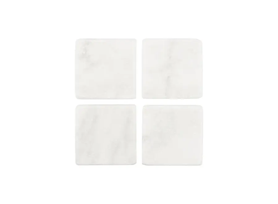 Untersetzer - Square - Set of 4 - White