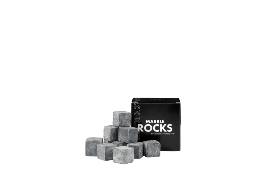 Blokjes - Marble - Set of 10 - Black