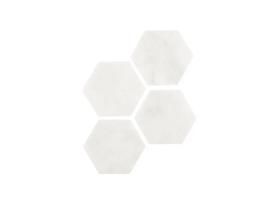 Sous-verres - Hexagon - Set of 4 - White