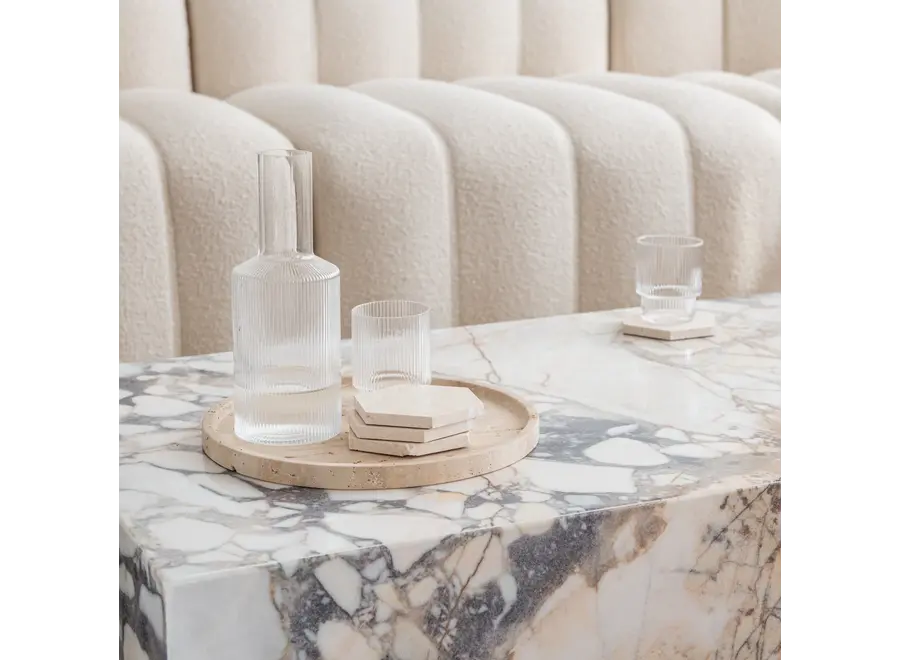 Sous-verres - Hexagon - Set of 4 - Beige