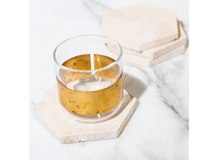 Onderzetters - Hexagon - Set of 4 - Beige