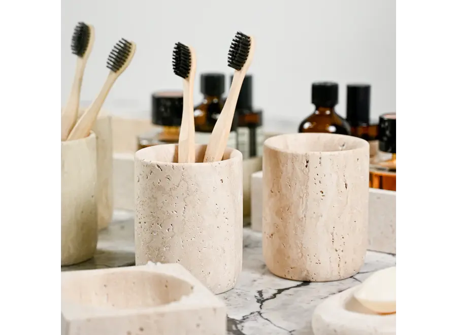 Toothbrush holder - 'Classic' - Beige