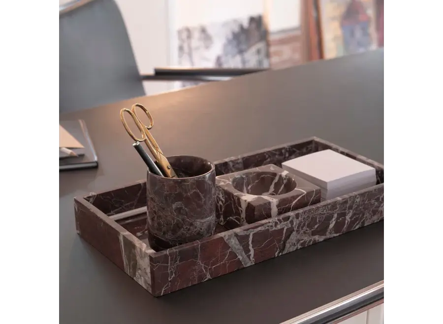 Tray - Rectangular - Burgundy