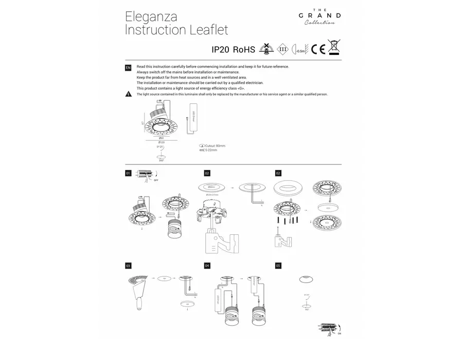 Verstellbarer LED-Strahler ‚Eleganza‘ - 60 mm - Bronze