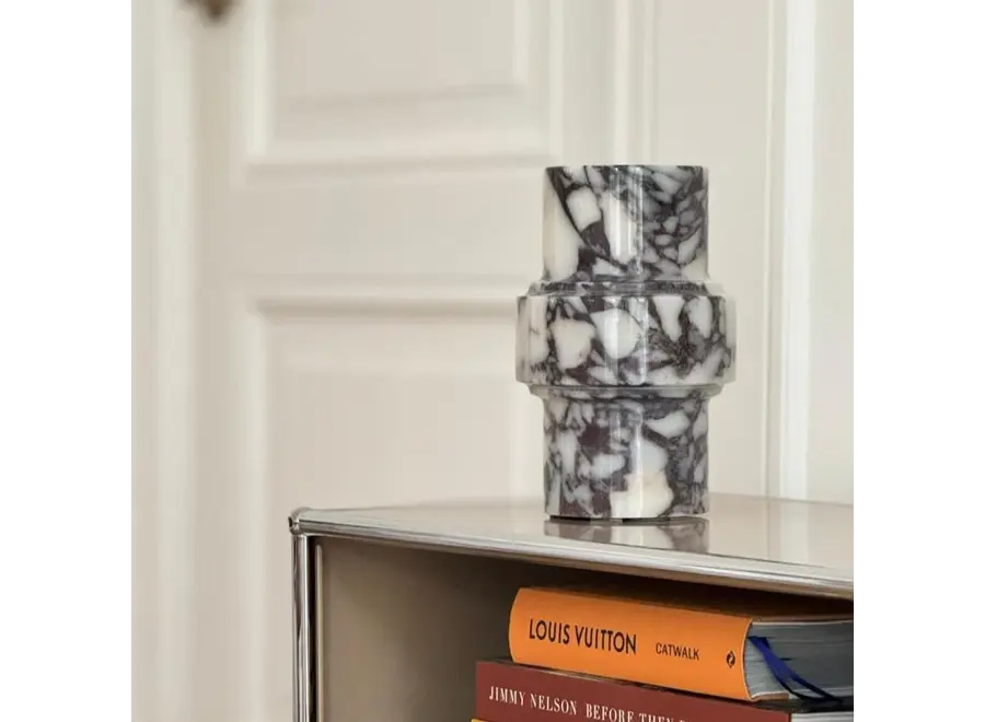 Vase - 'Column' - Calacatta