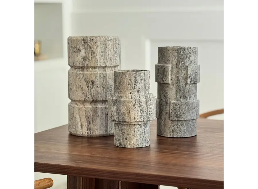 Vase - 'Column' - Silver