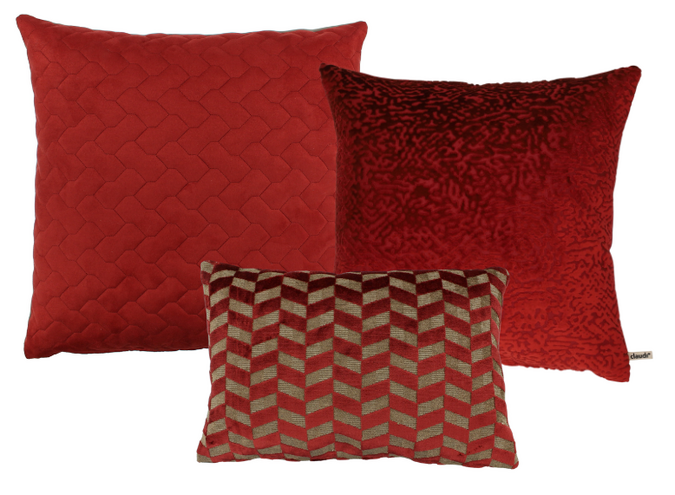 Cushion combination Brique: Supine, Rocky & Sarah